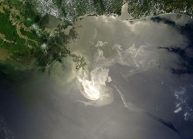 Mississippi Delta oil slick on May 2010